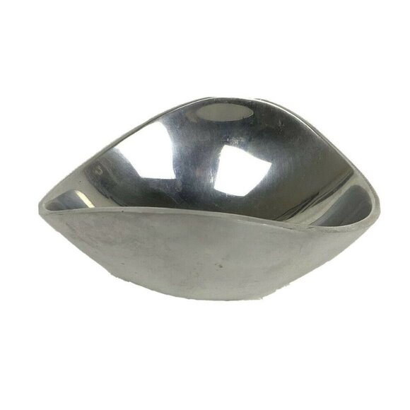 Towle Pintel Collection Bowl Shiny Aluminum Candy Nuts Dish Made in India - Picture 2 of 5